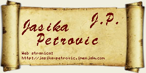 Jasika Petrović vizit kartica